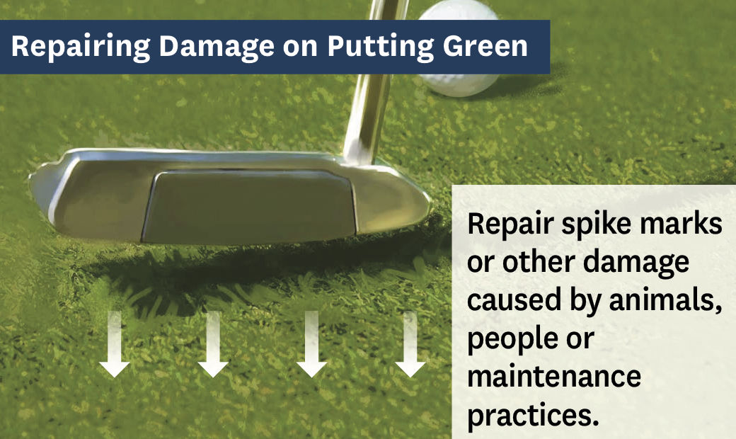 2019 Rules Changes | Repair spike marks, other damage on greens